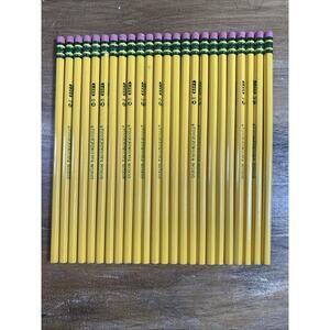 Dixon Ticonderoga #2 HB Soft Pencils 24 Lot New Worlds Best Wood Pencil